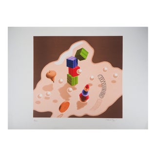 Kinetic Composition of Toys Lithograph by Victor Vasarely For Sale