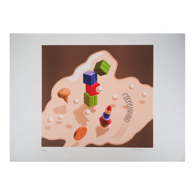 Kinetic Composition of Toys Lithograph by Victor Vasarely For Sale