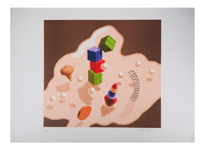 Kinetic Composition of Toys Lithograph by Victor Vasarely