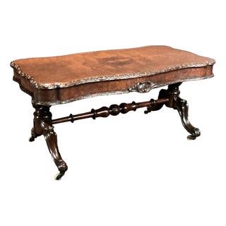 Victorian Burr Walnut Coffee Table, 1865 For Sale