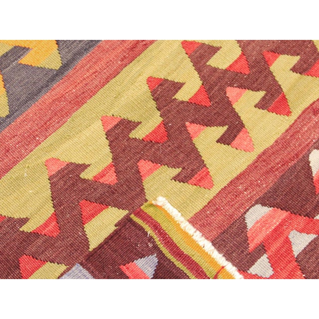 1960s Turkish Kilim Rug For Sale - Image 4 of 5