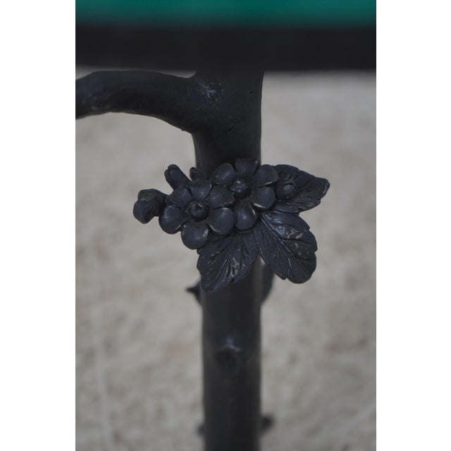 Bronze Jonathan Charles Bird & Tree Form Glass Top Lamp Table For Sale - Image 8 of 12