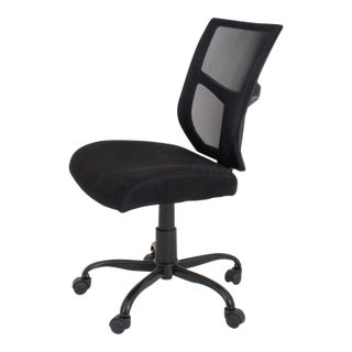 Black Fabric Office or Desk Chair For Sale