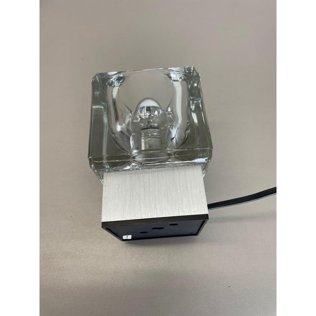 Ice Cube Glass Table Lights attributed to Peill & Putzler, Germany, 1970s, Set of 2 For Sale - Image 13 of 17