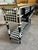 Rococo Handmade Louis XV Checkered Console Table: Black, White & Gold 5-Drawer Design For Sale - Image 3 of 4