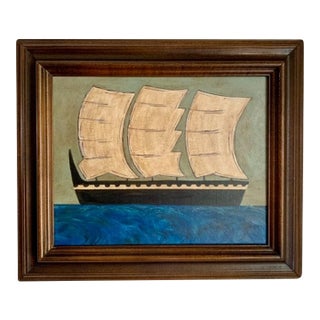 Contemporary Impressionist Style Seascape Painting on Canvas, Framed For Sale
