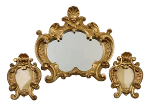 Carved Wooden Frames, Set of 3