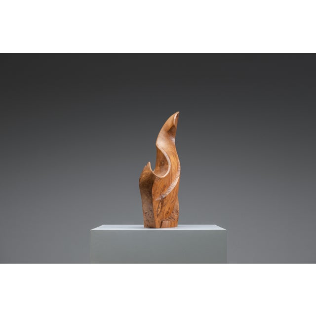 Wood Sculptural Form in Elm, 1985 For Sale - Image 7 of 18