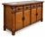 Brown Vintage Rattan and Bamboo-Style Sideboard With Glass-Inset Top – Tropical Regency Cabinet For Sale - Image 8 of 9