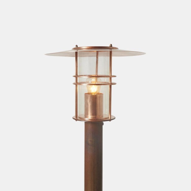 Metal 1950s Danish Copper Sidewalk or Lamps - a Pair For Sale - Image 7 of 10