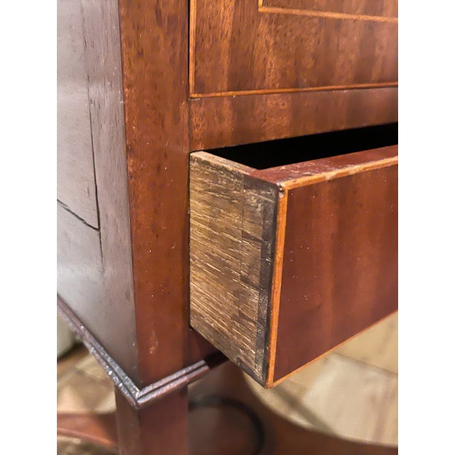 George Hepplewhite Late 18th Century Georgian Mahogany Inlaid Beau Brummell Side Cabinet For Sale - Image 4 of 8