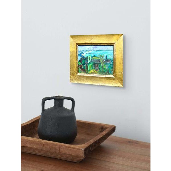 Mid-Century Modern Santa Monica California Original Oil Painting For Sale - Image 3 of 4