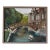 1982 N. Cianfrani “Canal Village” Landscape Oil on Canvas Painting, Framed For Sale