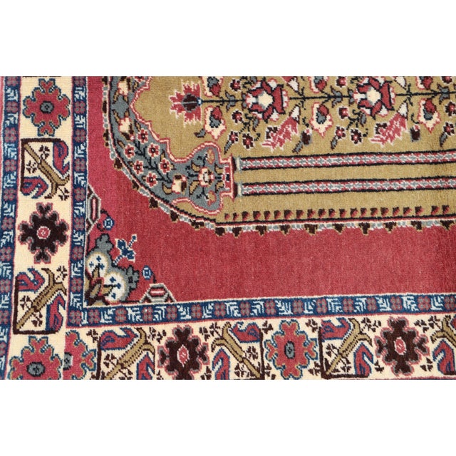 1950s Turkish Red Natural Wool Rug For Sale - Image 9 of 10