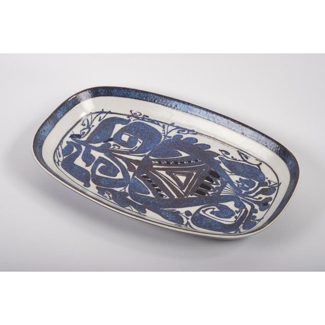 Elegant Royal Copenhagen Tenera faience bowl, model 426/2841, designed by Kari Christensen for Aluminia. A beautifully...