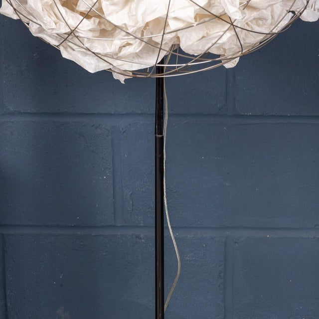 Vintage German Metal and Paper Floor Lamp by Ingo Maurer, 1990 For Sale - Image 12 of 18