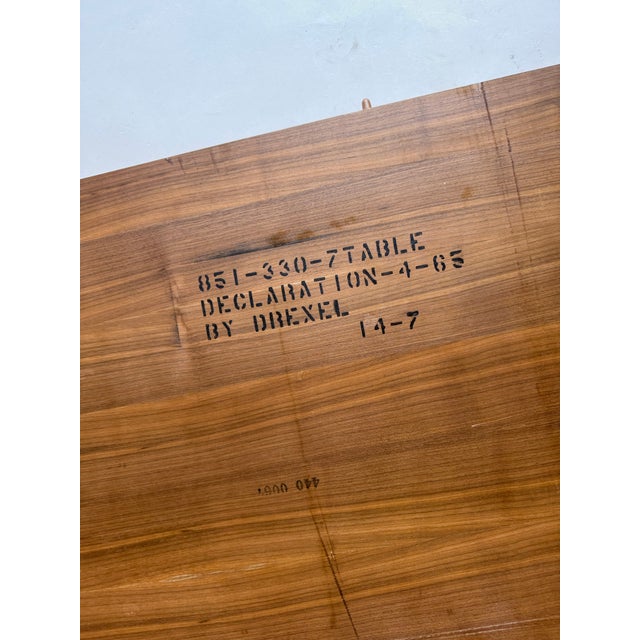 Mid-Century Modern Kipp Stewart for Drexel Declaration Extendable Dining Table For Sale - Image 12 of 13