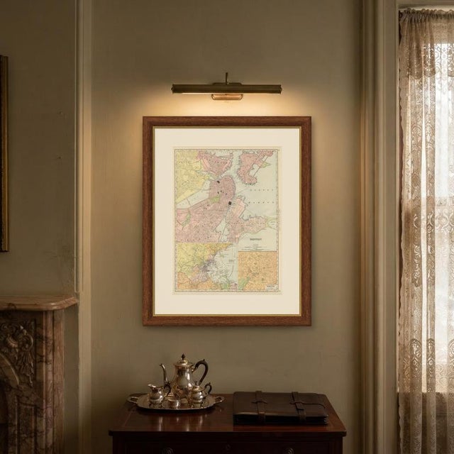 Antique Map of Boston with Harbor and Environs Inset from Rand McNally, 1899 For Sale - Image 10 of 12