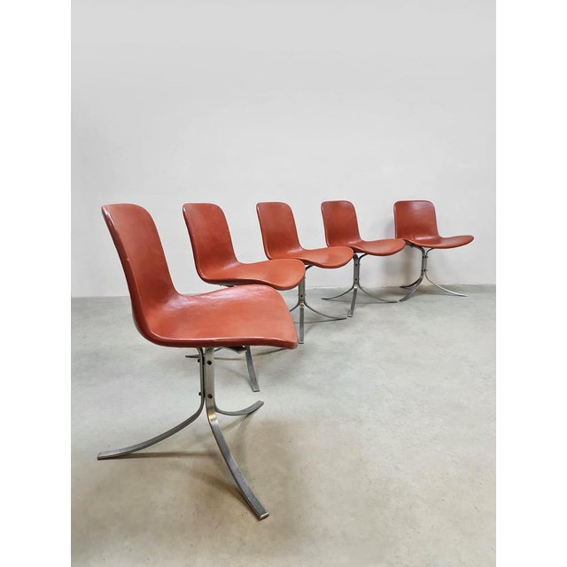 Vintage Danish Dining Chairs PK9 by Poul Kjaerholm for Fritz Hansen, 1990s, Set of 5 For Sale - Image 9 of 9