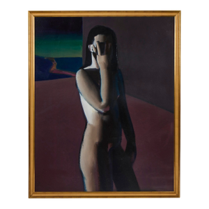 Large Female Nude, Oil on Canvas by Ivan Kustura