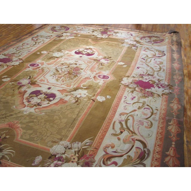19th Century French Napoleon III Period Aubusson Carpet 15'6" x 22' - 472 x 671 This exuberant antique French c.1870 rug...