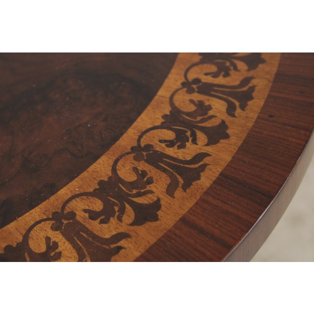 Wood Maitland Smith 89-0406 Inlaid Mahogany Table For Sale - Image 7 of 13