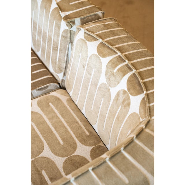 Vintage Modulair Sofa in Geometric Velvet Fabric, 1970s, Set of 7 For Sale - Image 13 of 18
