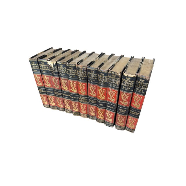 Antique Hardcover Books-Set of 11 the Works of H Rider Haggard For Sale - Image 11 of 12