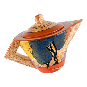 Vintage Art Deco Pottery Clarice Cliff Mma 1993 Autumn Trees Teapot Hand Painted