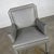 Modern Gray Faux Leather Modified Parsons Style Armed Accent Chair on Casters For Sale - Image 16 of 17