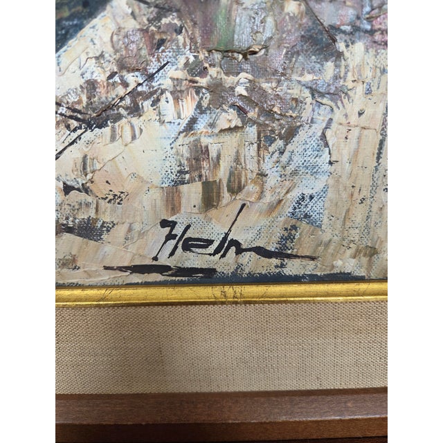 Mid-Century John F. Helm (B. 1900-1972) Harbor Scene Oil Painting on Canvas For Sale - Image 9 of 10