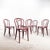 1980’s Classic Dark Mahogany Hoop Back Bentwood Dining Chair. Beautiful dark red mahogany coloured chairs, they are the...