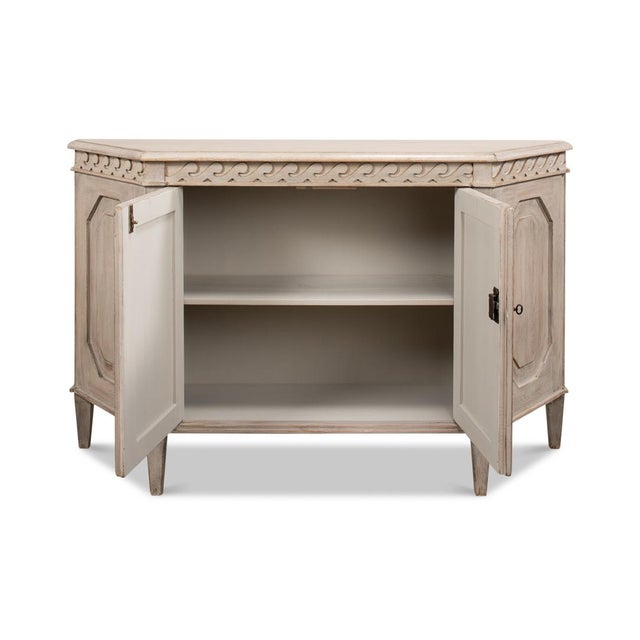 Stone Gray Stone Painted Credenza For Sale - Image 8 of 11