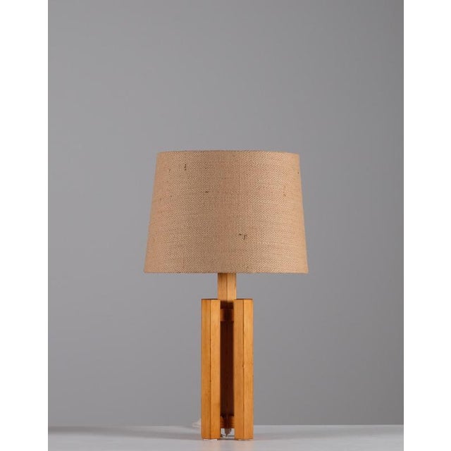 Wood Pine Table Lamps, Sweden, 1970s, Set of 2 For Sale - Image 7 of 10