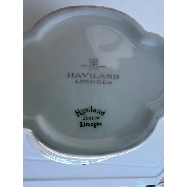 Blue Mid 20th Century Porcelain Basket by Haviland Limoges Trinket or Candy Dish For Sale - Image 8 of 8