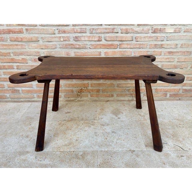 Mid 20th Century French Wooden Rustic Side Table, 1960´S For Sale - Image 18 of 18