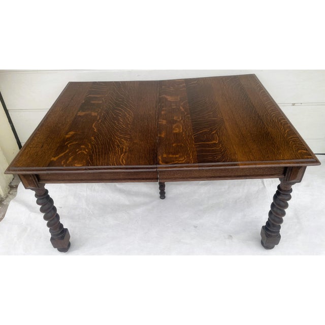 Antique Oak Extendable Dining Table, 1900-1930 For Sale - Image 3 of 18