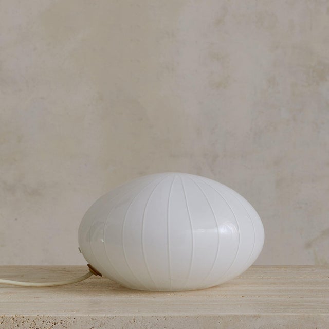 Modern 1970s Italian Murano Glass Dome Table Lamp For Sale - Image 3 of 6