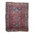 Rusty Red with Emerald Green Vintage Karaja Rug 3.3 x 4 For Sale