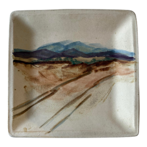 Vintage Hand Painted Ceramic Plate by Santa Fe Artist
