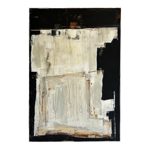 "Foundation" Black Abstract Art, Original Large Contemporary Modern Painting by JTS