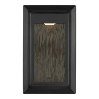 Sean Lavin by Visual Comfort Studio Urbandale 1-Light Outdoor Small LED Lantern Sconce in Textured Black For Sale