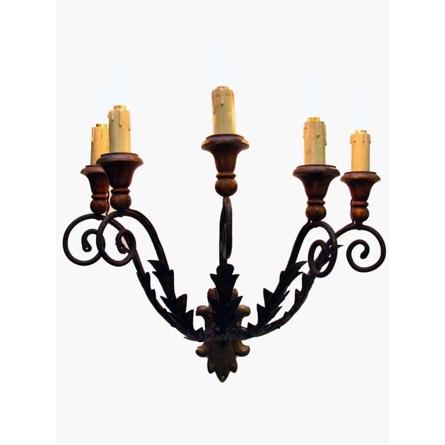 Wrought Iron Wall Lights, Set of 2 For Sale - Image 4 of 6