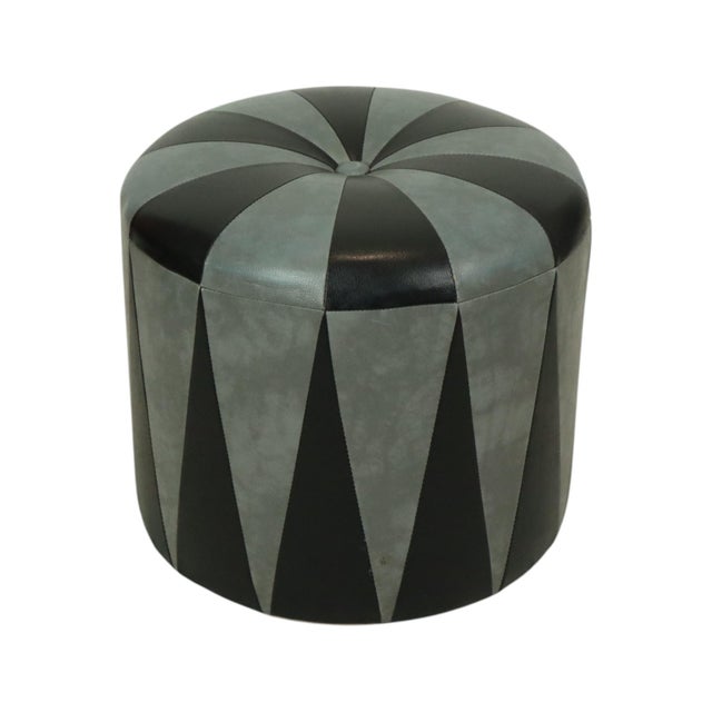 Vintage Round Pouf, 1960s For Sale - Image 4 of 14