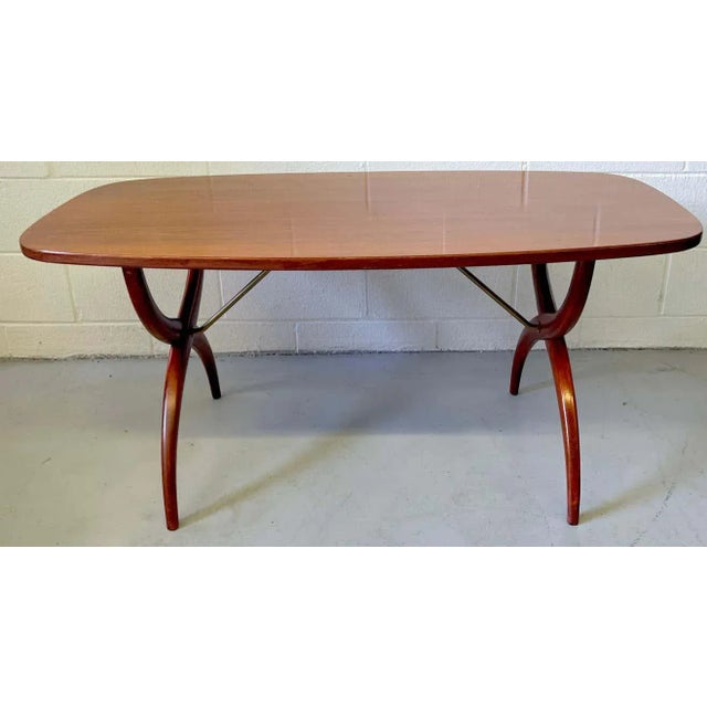 Mid 20th Century Mid 20th Century Modern Mahogany & Brass Coffee Table Designed by Yngve Ekstr??m, for Westbergs For Sale - Image 5 of 13