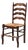 Rustic Oak Ladder-Back Chair with Rush Seat and Cabriole Front Legs, France, 1900s For Sale
