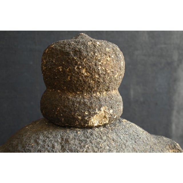 Antique Japanese Granite Stone Lantern / Taisho-Showa Era / Garden Ornament For Sale - Image 9 of 17