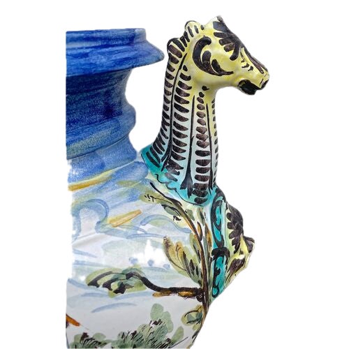 Mid 20th Century Vintage Italian Hand-Painted Urn Vase For Sale - Image 5 of 9