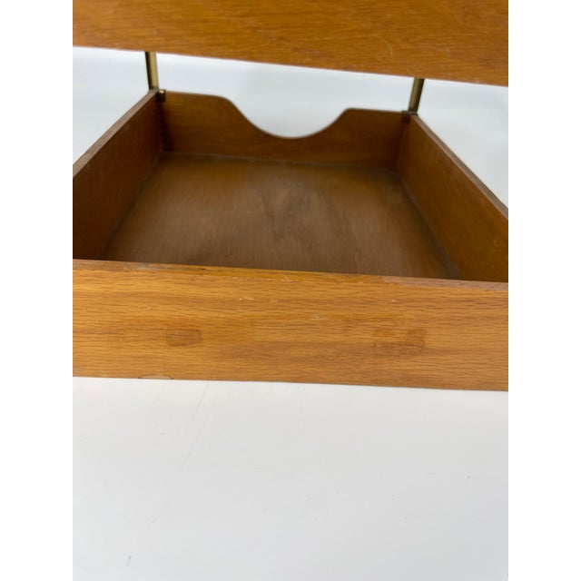 Retro Wooden in/Out Desk File Tray For Sale In Greenville, SC - Image 6 of 9