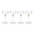 Ondine 4-Piece Set Fluted Coupe Glasses, Clear with Light Amber Accent For Sale